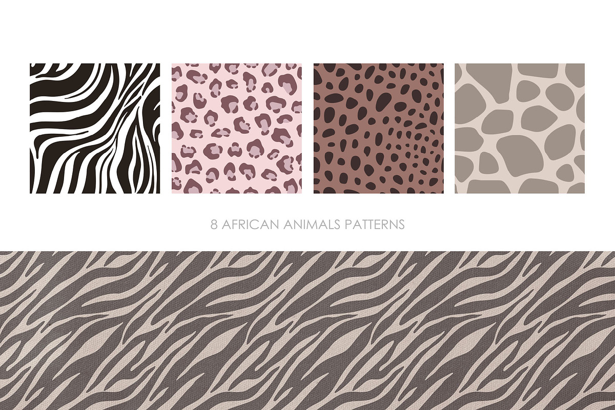 African animals patterns, a Background Graphic by AnnieArt (Photo 3 of 6)