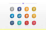 Crypto Logo Icon Set, an Outline Icon by NeonLeon (Thumbnail 5 of 6)