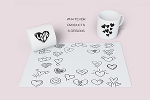 Heart Doodles - Dingbats Font