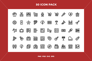 Music store icons, an Outline Icon by Wencory