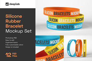 Silicone Bracelet Mockup Wristband