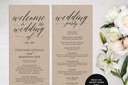 Rustic Wedding Program Template SHR1, an Invitation Template by Shafura_Wedding (Thumbnail 2 of 4)