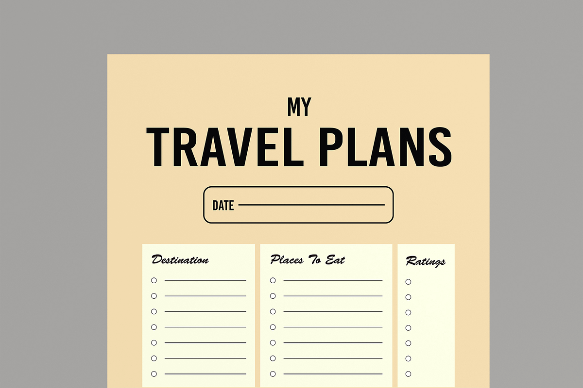 My Travel Trip Schedule Planner, a Stationery Template by MightyDesign (Photo 4 of 8)