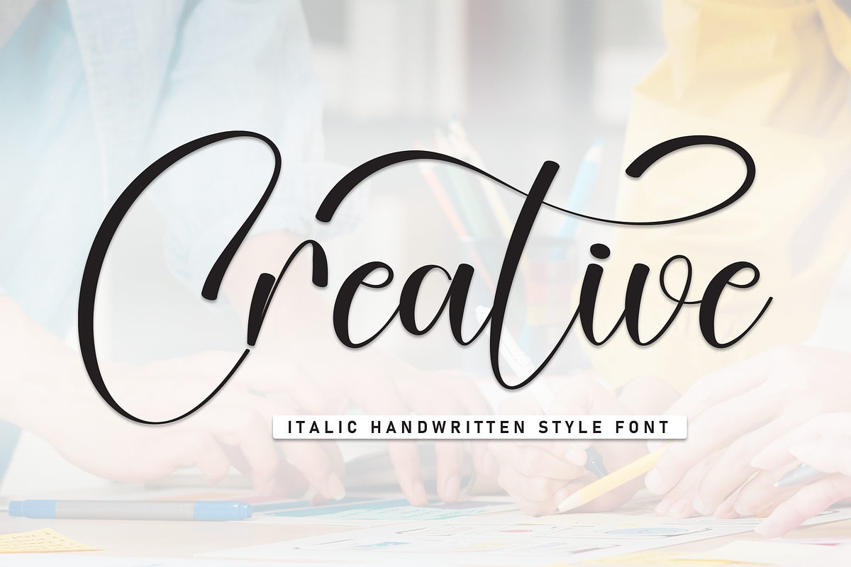 Creative | Script Font, a Handwritten Font by Scratchones (Photo 1 of 9)