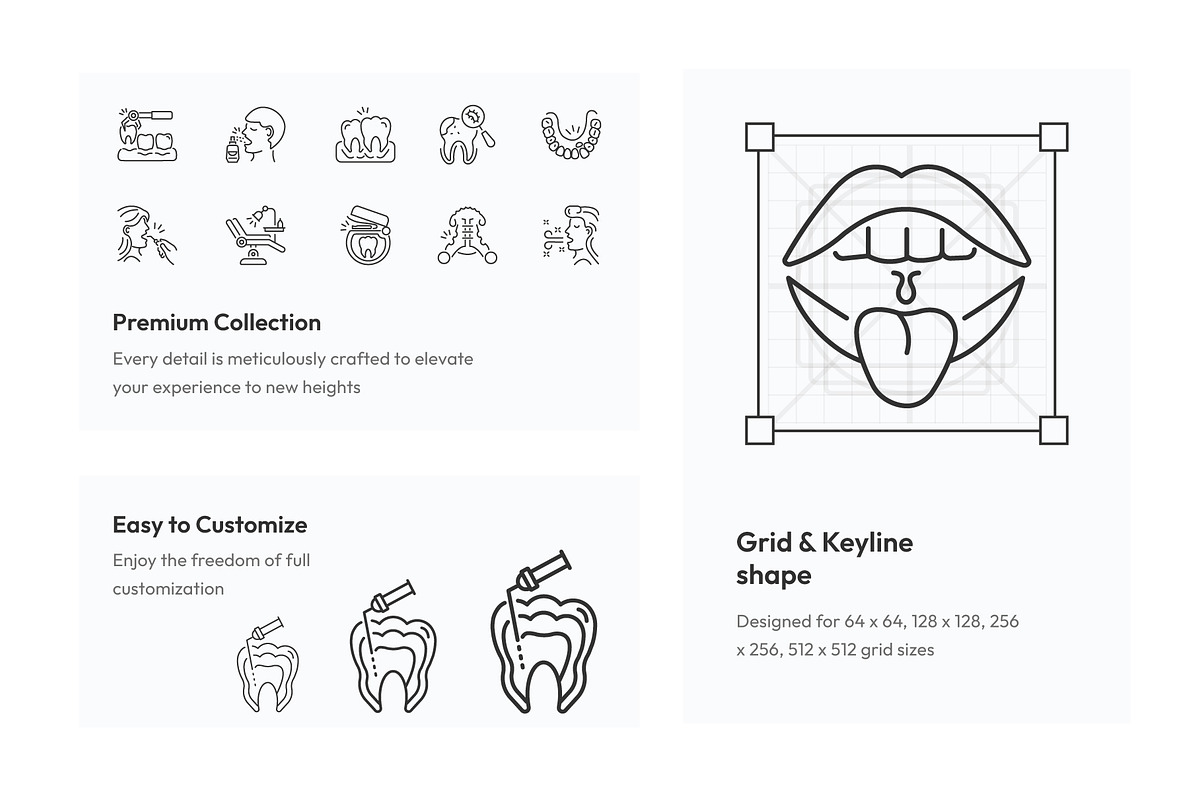 Dental Outline Icon Pack, an Outline Icon by Prosymbols (Photo 3 of 5)