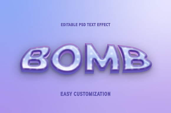 Glossy Bubble 3D Text Effect preview 3