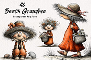 Whimsical Summer Beach Grandma, an Illustration by CreationArt (Thumbnail 1 of 7)