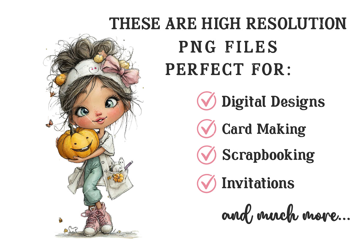 Watercolor Halloween Nurse Clipart, a Seasonal Illustration by OK Design (Photo 6 of 6)