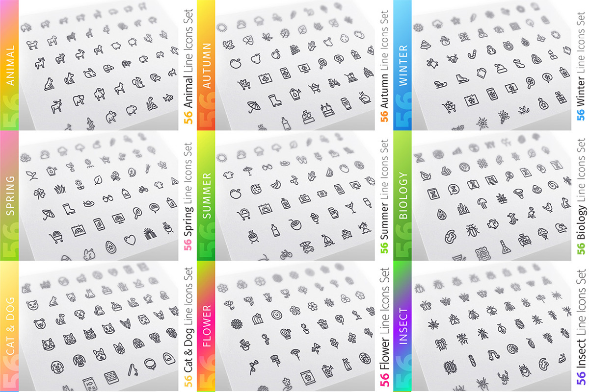 Nature 700+ Line Icons Bundle, an Outline Icon by Voysla's Shop (Photo 6 of 8)