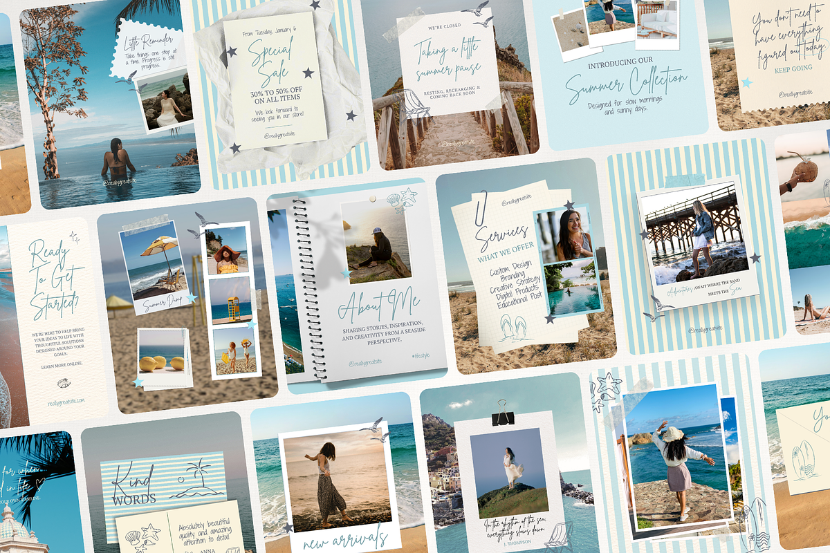 Coastal Scrapbook Instagram, a Social Media Template by Anna Design Studio (Photo 1 of 11)