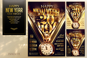 Happy New Year Flyer Template