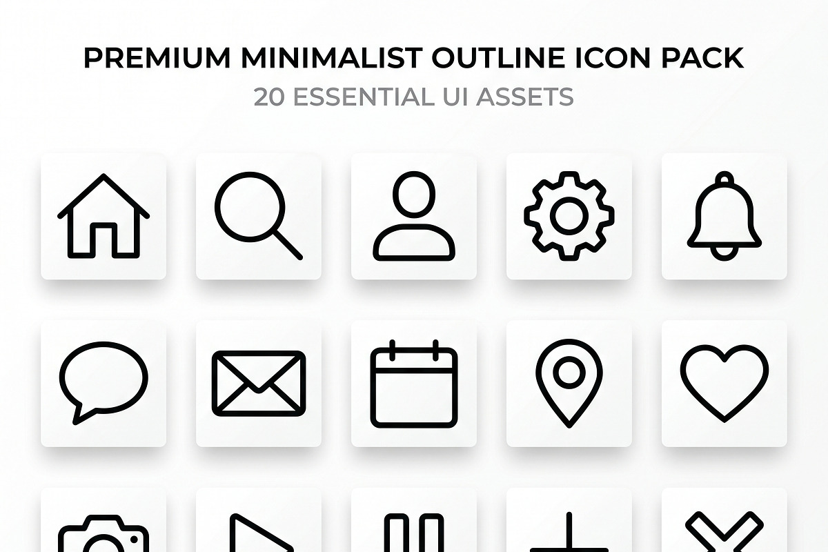 Bundles Remote Outline Icons, an Outline Icon by adenpinkstore (Photo 8 of 18)
