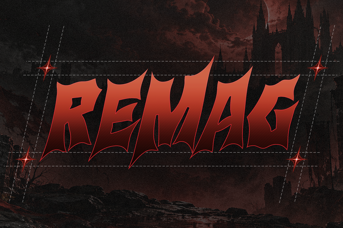 Bazhero - Action Horror Game Font, a Blackletter Font by Typia Nesia (Photo 4 of 9)