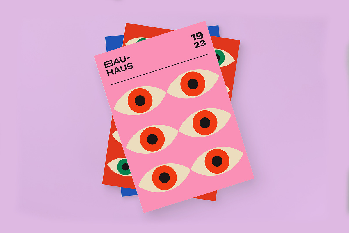 40 BAUHAUS POSTERS VECTOR SET, a Pattern Graphic by craftlove (Photo 7 of 9)