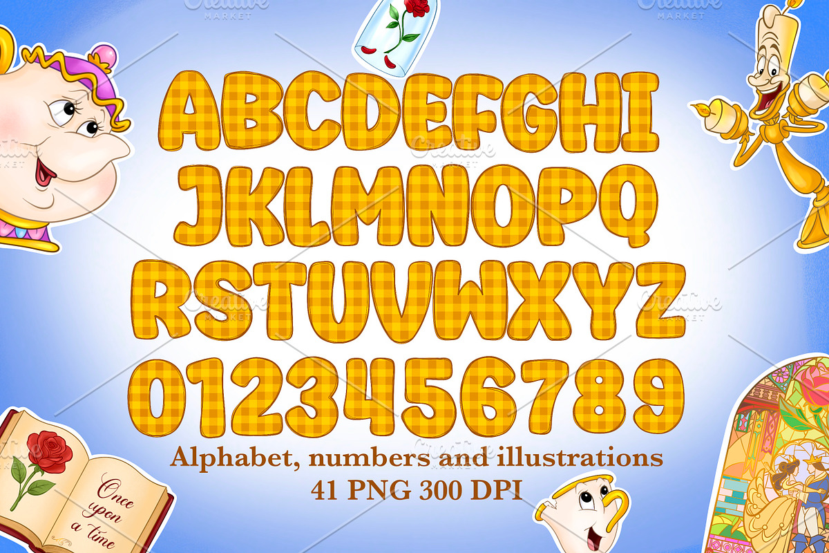 Princess with rose Alphabet, a Transportation Illustration by LoLoArt (Photo 1 of 3)