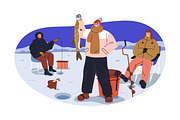 People doing winter sport activities, a Seasonal Illustration by Good Studio (Thumbnail 6 of 11)