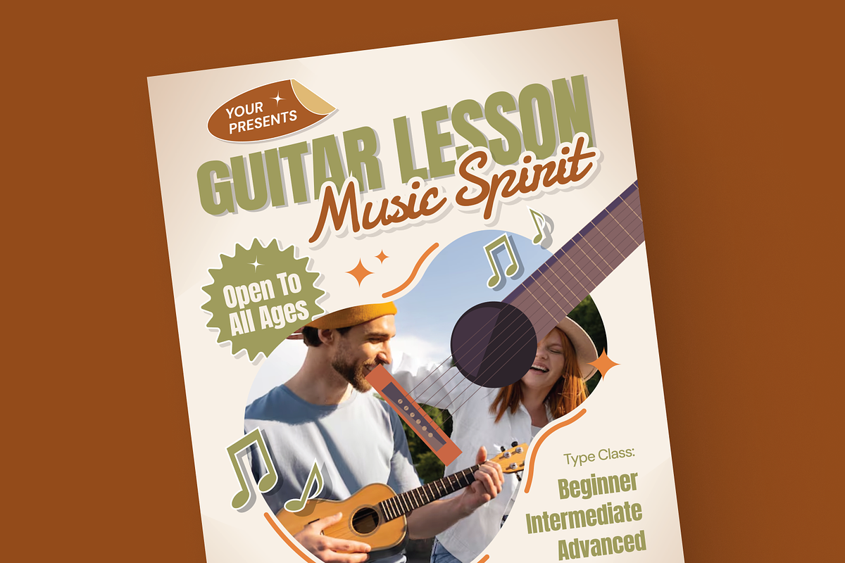 Music Lesson Promotional Flyer Set, a Flyer Template by MMPixelCraft (Photo 4 of 4)