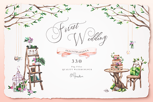 Forest Wedding Illustrations