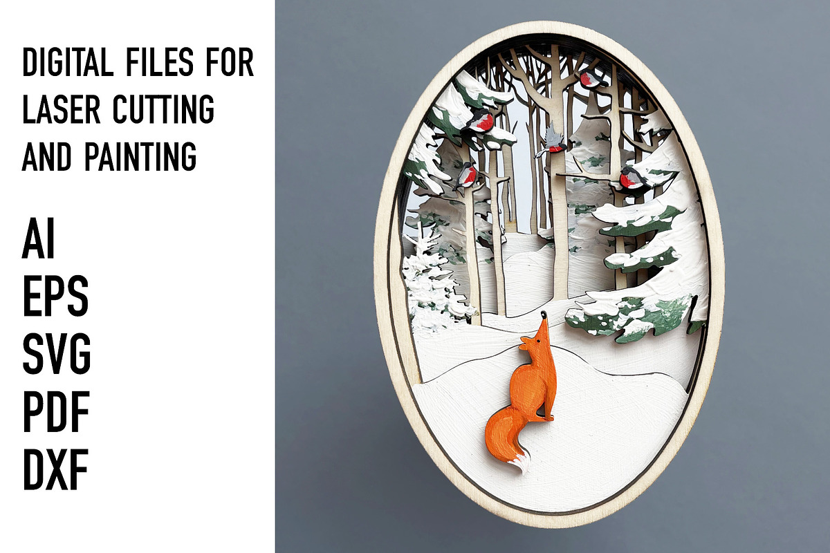 Woodland Shadow Box SVG Bundle, an Object Graphic by HelloWood (Photo 4 of 4)