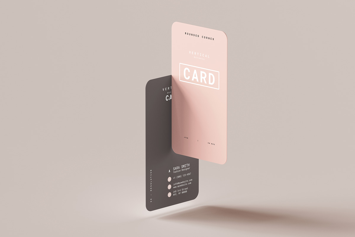 Vertical Business Card Mockups, a Print Template by pmvch (Photo 7 of 20)