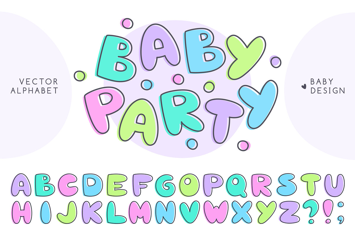 Baby Alphabet and Lettering, an Object Graphic by redcollegiya design (Photo 1 of 14)