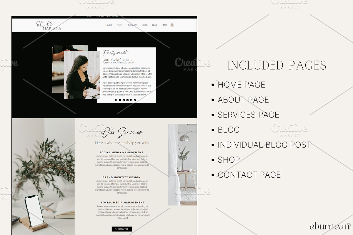 Wix Website Template for Coaches, a Wix Template by Studio Eburnean (Photo 2 of 5)