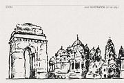 India Skylines, a Work Illustration by TheMountBirdStudio (Thumbnail 3 of 9)