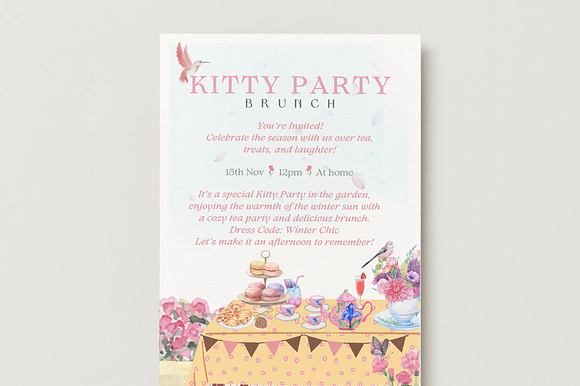 Kitty Party Brunch Invitation preview 5