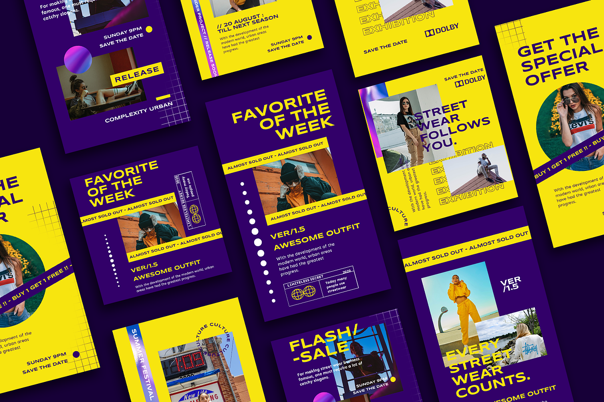 Nemeroa Instagram Template, a Social Media Template by Creatchees.std (Photo 3 of 5)