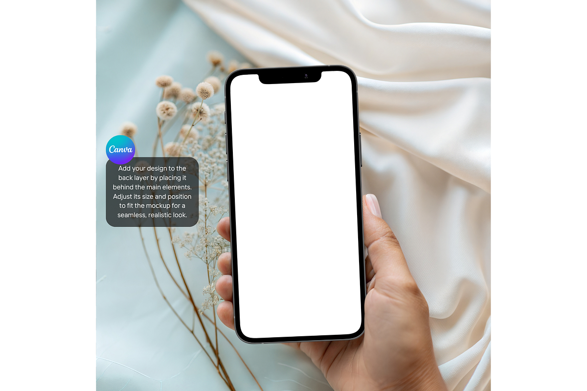 Elegant Fabric Mobile Mockup, a Mockup by MockupWizard (Photo 3 of 5)
