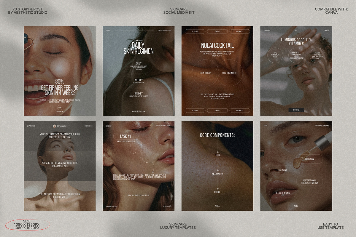 Canva Skincare Story & Post Set preview 4