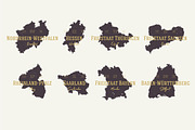 16 German states Maps, an Illustration by MaximGertsen (Thumbnail 2 of 6)