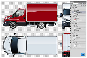 Delivery/cargo Truck Mockup