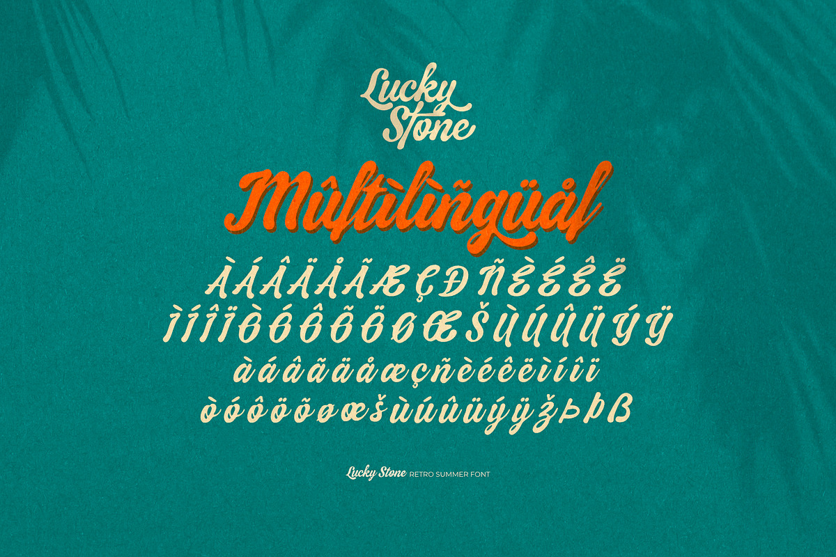 Lucky Stone - Vintage Summer Font, a Script Font by ikiiko (Photo 7 of 7)