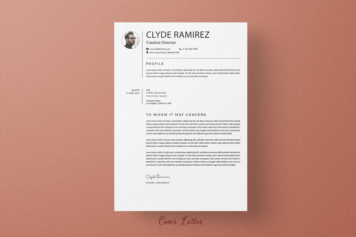 Clean Resume/CV Word, a Resume Template by ResumeDevisers (Photo 4 of 5)