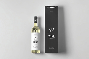 Wine Bag & Bottle Mock-up, a Packaging Mockup by DesignRushMarket