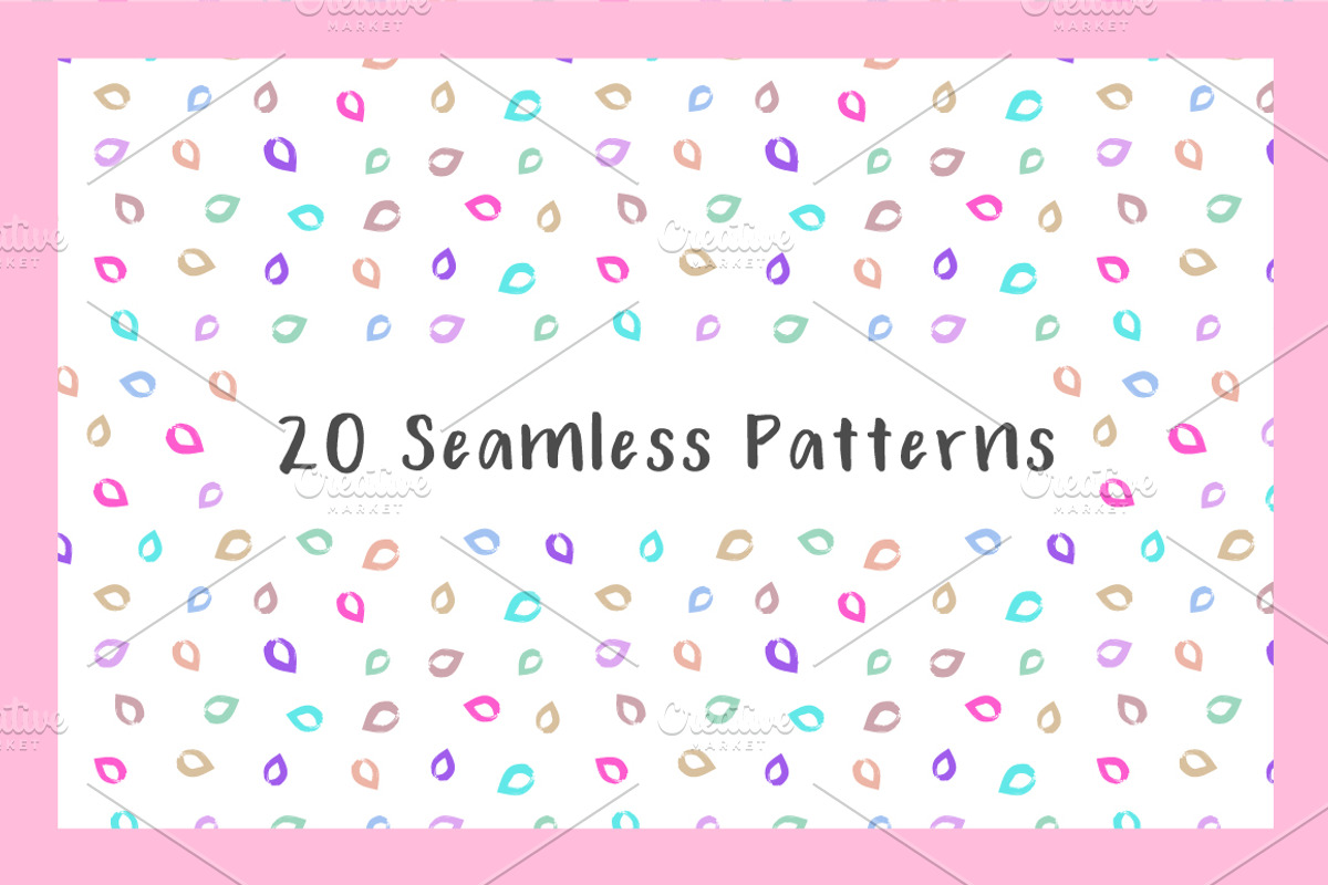 20 Seamless Patterns, a Pattern Graphic by vectorbugs (Photo 1 of 8)