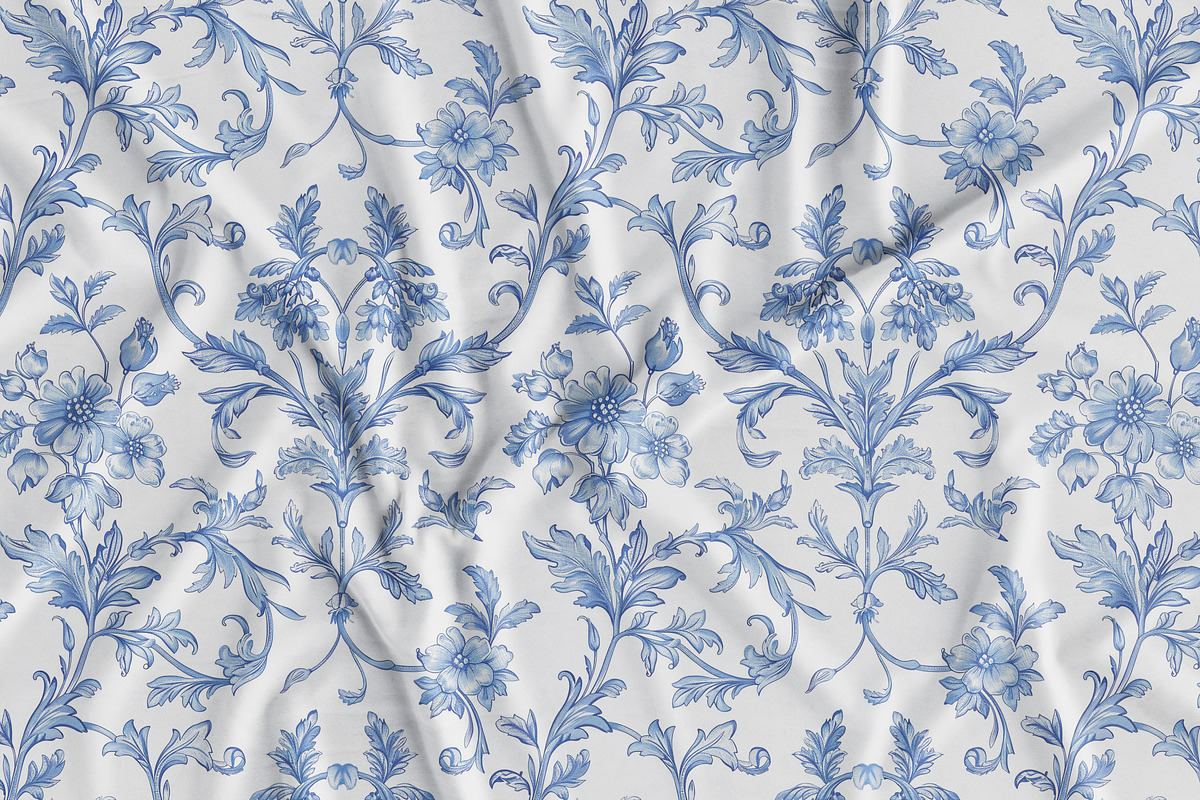 Floral Toile Print Design Patterns, a Pattern Graphic by Olya Creative (Photo 19 of 29)