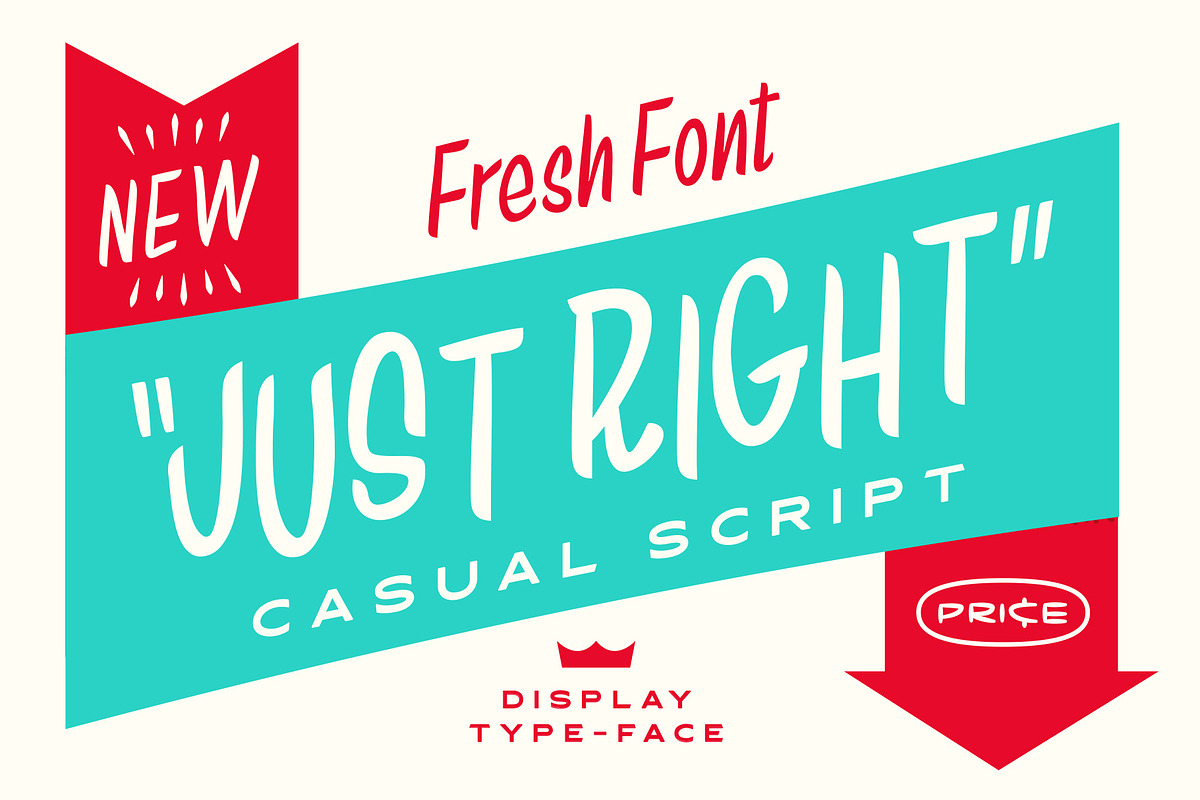Just Right Casual Script, a Script Font by Price Foundry (Photo 1 of 8)