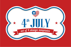 4th July, template designs, ribbons