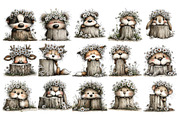 Woodland Animals PNG Clipart, an Animal Illustration by Nicolle's Colorful Art (Thumbnail 3 of 3)