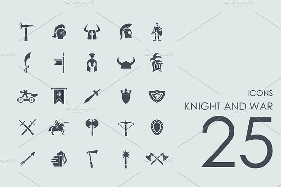 25 Knight And War Icons