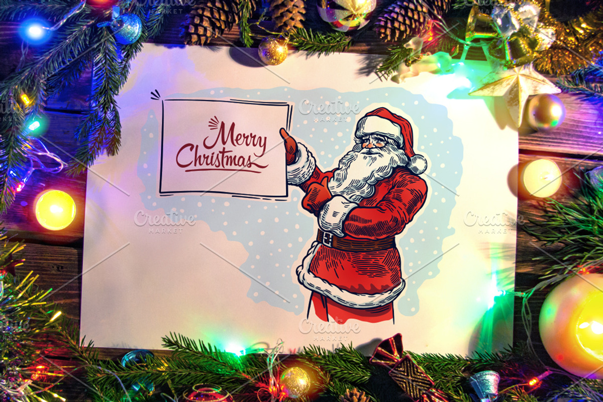 Jolly Santa Claus, a Decorative Illustration by Countryside life (Photo 6 of 6)