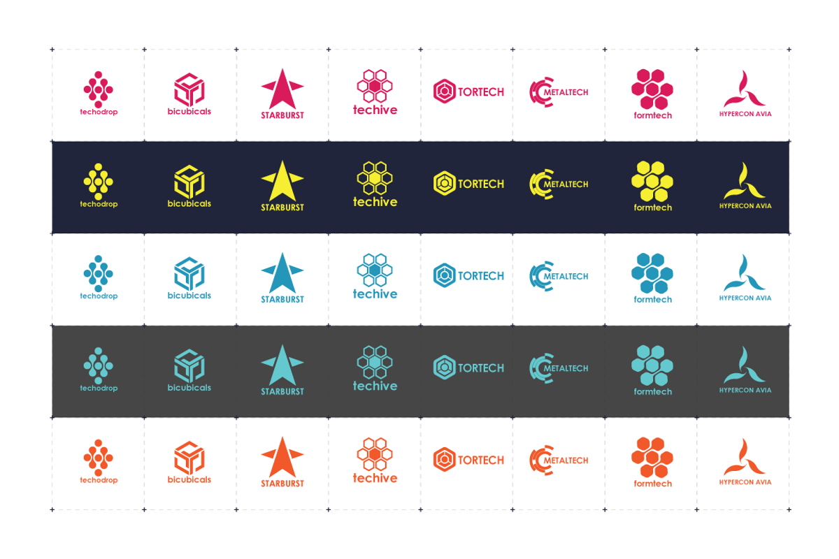 40 tech logos, a Branding & Logo Template by airunreal (Photo 3 of 3)