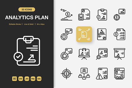 Analytics Plan Icons