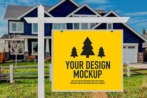 Real estate sign mockup., an Advertising Mockup by OSORIOartist