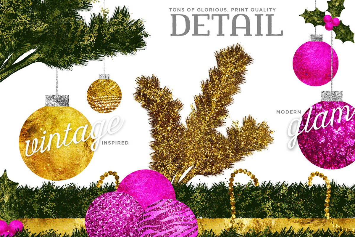Hand Drawn Christmas: Vintage + Glam, a Decorative Illustration by Creators Couture (Photo 3 of 5)