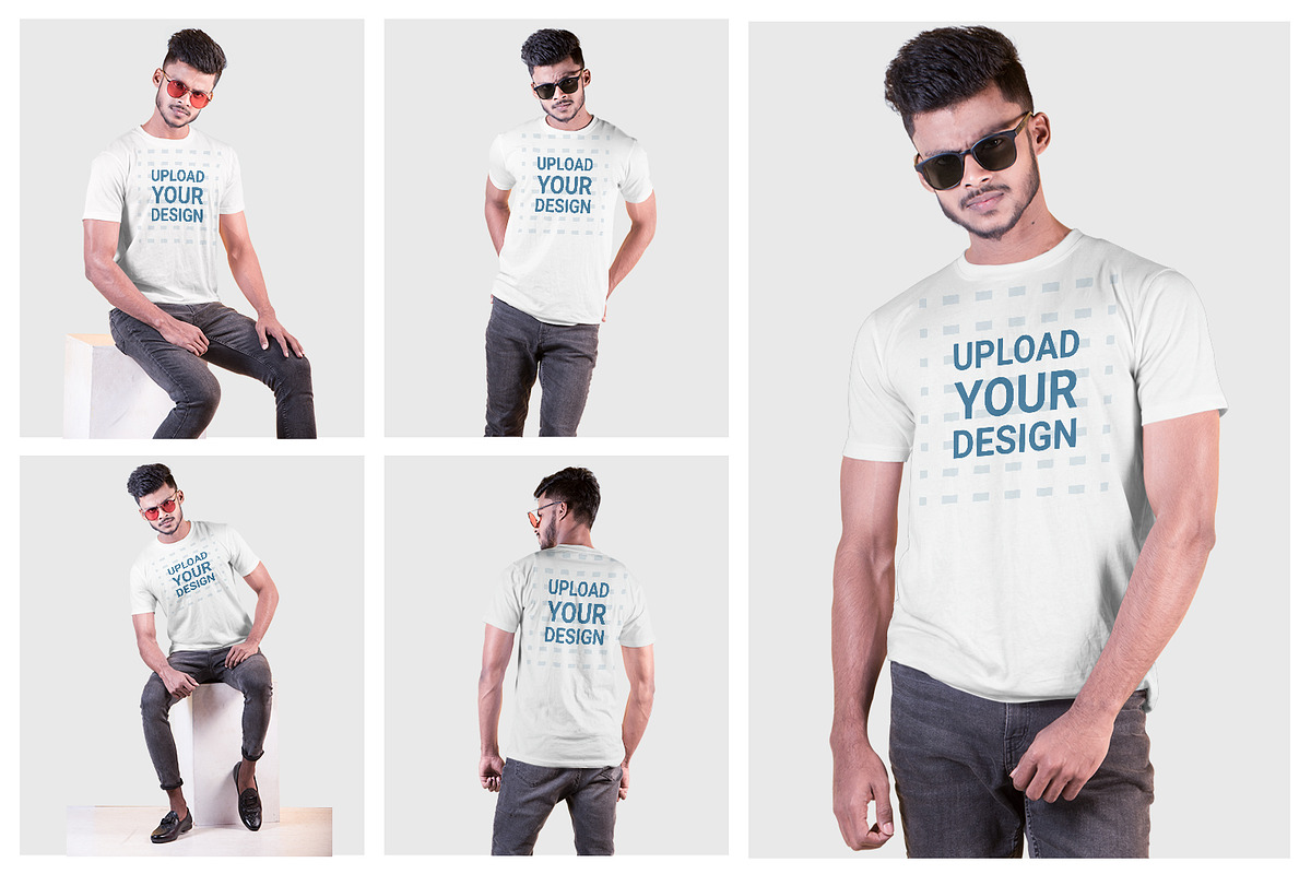 Male t-shirt Mockup-V-2-002, a Shirt Mockup by designvillage (Photo 3 of 6)