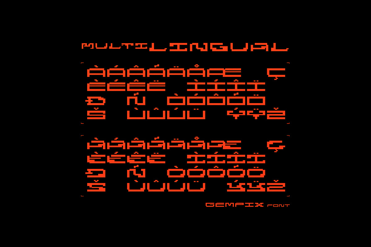 GEMPX | Pixel Glitch Font, a Sans Serif Font by Nol 3 Studio (Photo 9 of 10)