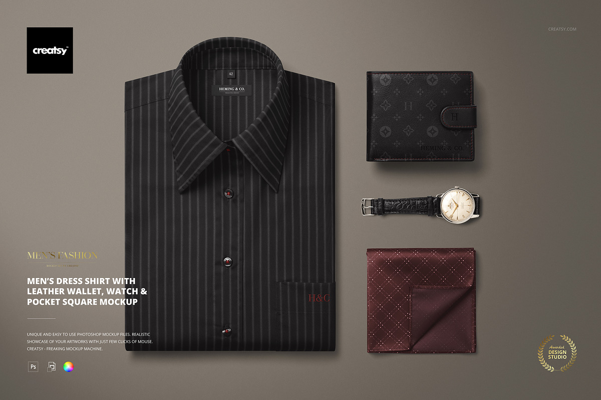 Dress Shirt Pocket Square Mockup, a Shirt Mockup by Creatsy (Photo 1 of 5)
